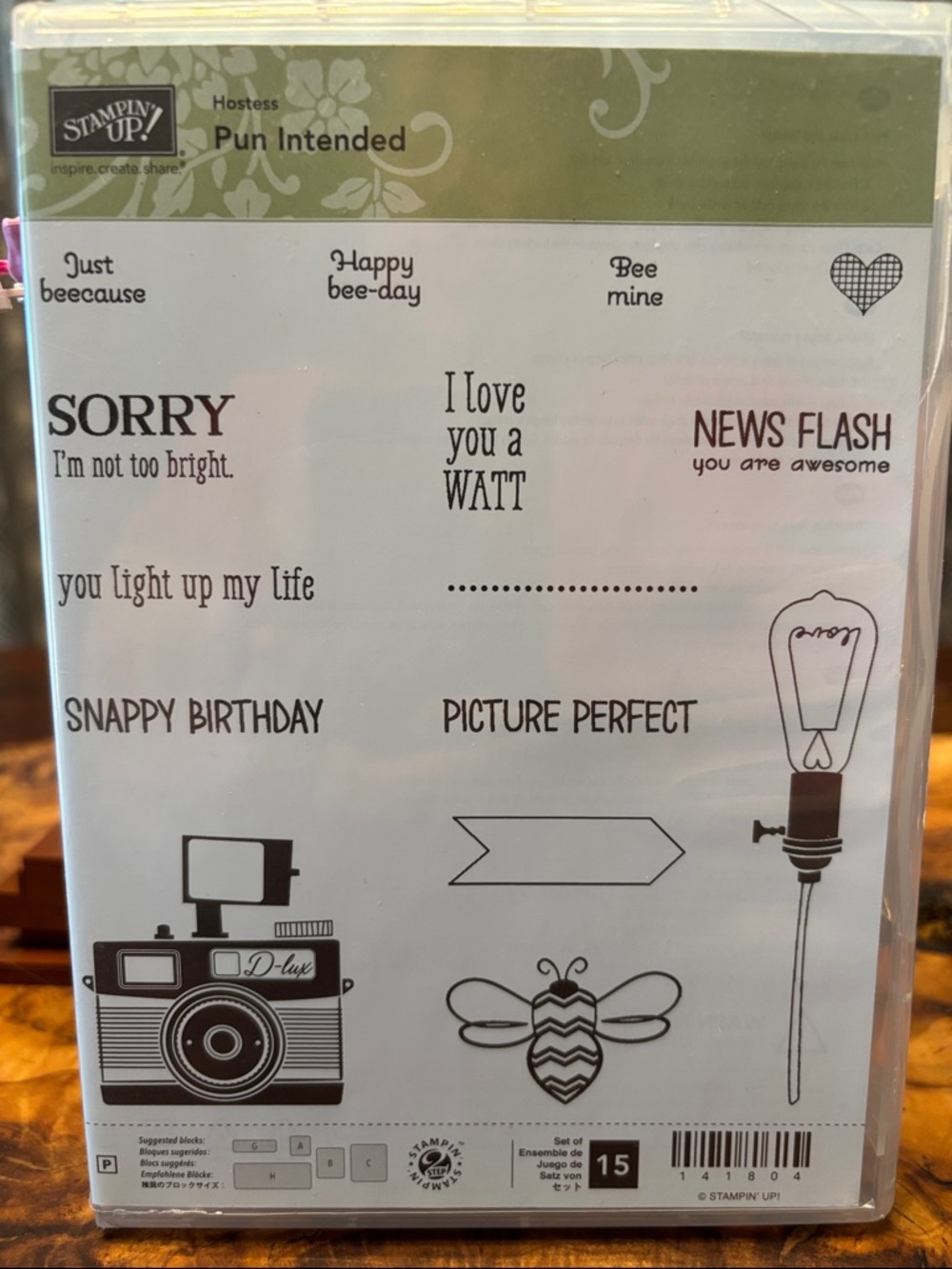 Stampin' Up! Pun Intended Clear Stamp Set -